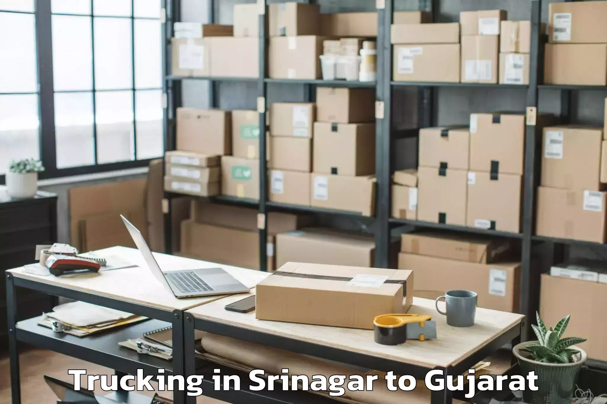 Top Srinagar to Gujarat National Law Universit Trucking Available